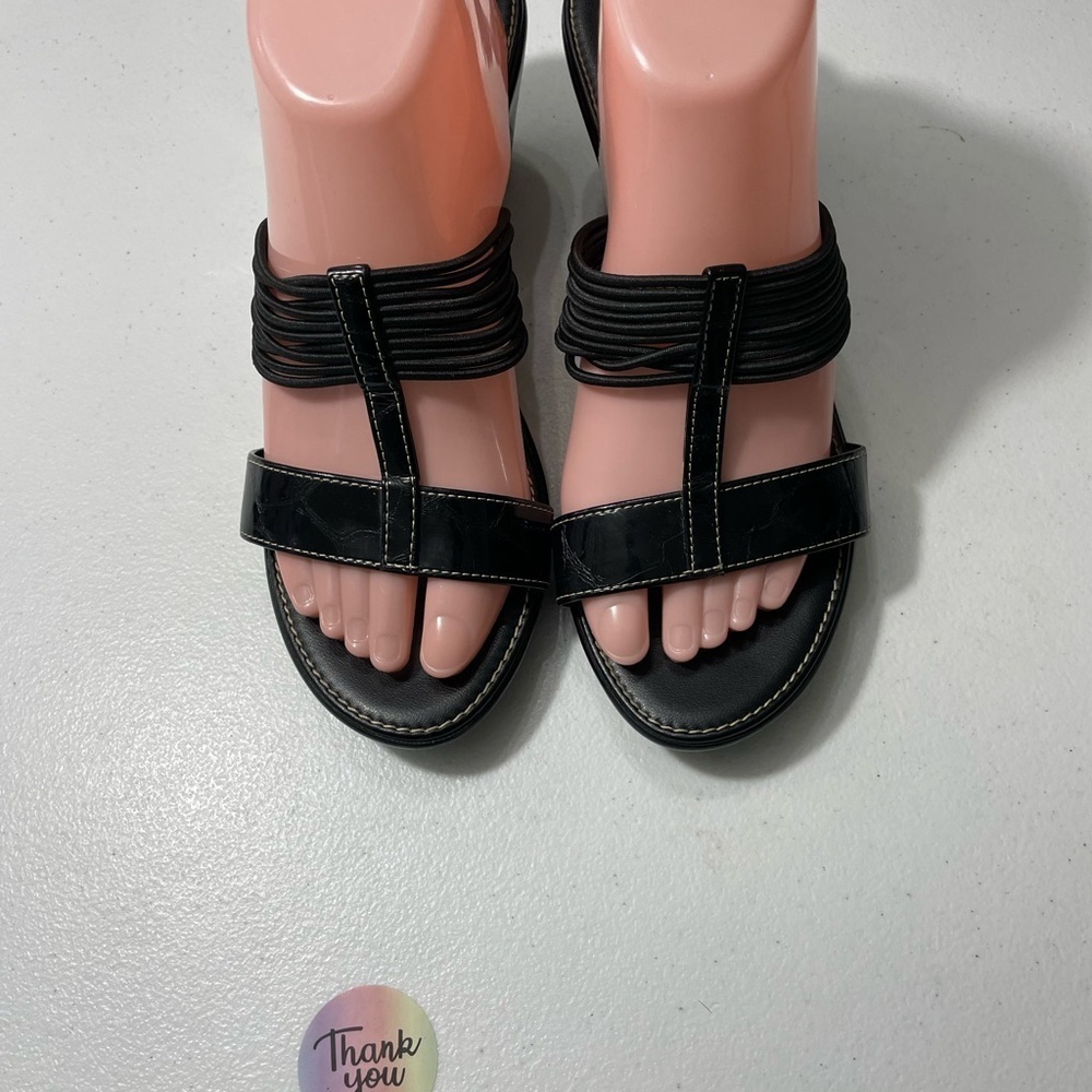 Naturalizer Black Strappy Sandals Size 9M SB-40